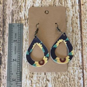 Faux leather earrings